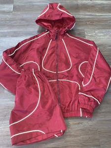 Custom Logo <b>Reflective</b> Windbreaker Set Unisex Hooded Waterproof Tracksuit Men 2 Piece <b>Jacket</b> and Shorts Streetwear Jogging Suit - Product Image 5