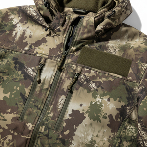 เสื้อแจ็คเก็ตใยสังเคราะห์ขั้นสูง กันน้ำ ระบายอากาศได้ดี เทคโนโลยีลดเสียงรบกวน ลายพราง สำหรับซัพพลายเออร์ตลาดโลก - Product Image 5