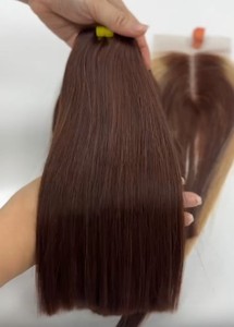 Extensiones de cabello humano vietnamita de color de marca de nacimiento recta de hueso de precio barato de calidad superior precio al por mayor de doble dibujado - Product Image 2