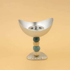 Black Brass Bakhoor Incense <b>Burner</b> Bowl With Engraved <b>Silver</b> Ash Catcher Tray Wholesale Charcoal Censer Holder Arabian Mabkhara - Product Image 3