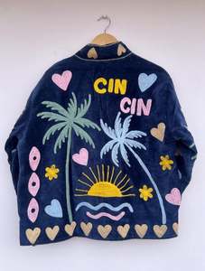 Vêtements d'hiver de haute qualité de style bohème hippie indien pour femmes, meilleur nouveau motif en velours, veste brodée Suzani unisexe - Product Image 5