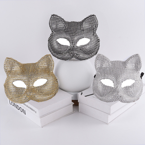 Maschere in Plastica all'Ingrosso con Motivi di Teste di Gatto e Volpe, per Cosplay, Halloween, Compleanni, Matrimoni, Feste, Danza, Teschi e <span class=keywords><strong>Clown</strong></span> - Product Image 3
