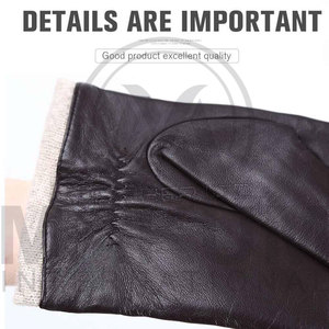 Gants de conduite en cuir pleine fleur marron ou noir, luxueux, unisexes, chauds pour l'hiver, en cuir véritable - Product Image 4