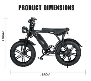 Bicicletas Eléctricas al por Mayor de 48V 500W con Diseño de Neumáticos Gruesos de 20 Pulgadas, Velocidad Variable, Bicicletas Eléctricas Híbridas para Adultos, Listas para Enviar - Product Image 3