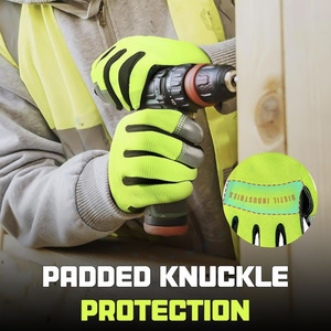 Guantes de Trabajo Resistentes y Transpirables de TPR de Alta Calidad para Mecánicos, Antivibración, con Logotipo Personalizado en el Dorso - Product Image 5