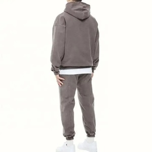 Survêtement décontracté pour homme, style unique, qualité supérieure, délavé à l'acide, avec cordon de serrage sur le devant, tendance automne, prix usine - Product Image 4