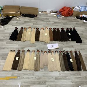 Kératine Bond Couleurs Mixtes Cheveux Vietnamiens Cuticules Alignées Droite Bande Ondulée Naturelle ins Pointe Plate Extensions Cheveux Humains - Product Image 6