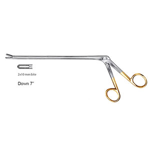 JACKBILLY Schlesinger Rongeur chirurgical de précision pour disques intervertébraux, 7 pouces, acier inoxydable, mâchoires dentelées 2x10mm - Product Image 2