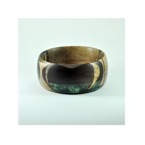 Tazón de Madera de Resina Epoxi Hecho a Mano de Alta Gama, Libre de BPA, con Recubrimiento Brillante para Decoración de Interiores de Lujo - Product Image 1