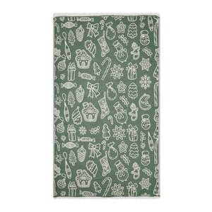 Luxury Wholesale Turkish Muslin Cotton Christmas Holidays Blankets & <b>Throws</b> <b>for</b> Sofa <b>Couch</b> Bed Home Decor Custom Embroidery Logo - Product Image 2