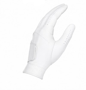 Gants de golf en cuir véritable pour la main gauche, personnalisables avec logo, antidérapants, résistants à l'usure, respirants, fermeture auto-agrippante, unisexe, sport - Product Image 3