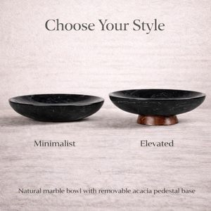 Elegant Premium Modern Marble Black <b>Decorative</b> Storage Bowl for <b>Kitchen</b> Dining Table Multi-Functional for Diwali Ramadan - Product Image 4