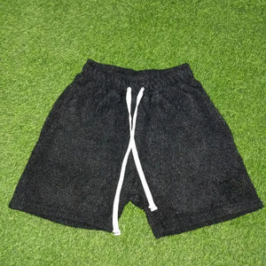 Custom Mens Solid Eco-Friendly Wool Knit Shorts <b>Elastic</b> Waist Streetwear Summer Low MOQ - Product Image 1