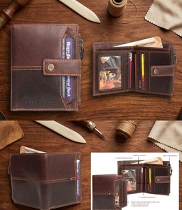 Premium Leather <b>Wallet</b> <b>for</b> <b>Men</b> with <b>RFID</b> Blocking & Coin Pocket Genuine Leather <b>Men's</b> <b>Wallet</b> with Zipper, Card Holder & Cash - Product Image 3