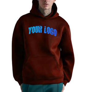 Sudaderas con Capucha Extra Grandes de Felpa 100% Algodón con Logotipo Bordado Personalizado, Ecológicas, Transpirables, Color Rosa, para Hombre, de Alta Calidad - Product Image 5