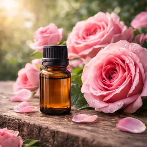 Huile Essentielle de Rose Bio pour l'Aromathérapie, Huile pour la Peau, les Cheveux, le Massage et la Relaxation, Huile Parfumée 100% Pure et Naturelle, Vente en Gros OEM - Product Image 3
