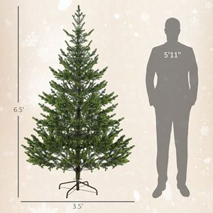 6ft Artificial Prelit Sparse Cedar Christmas <b>Tree</b> with LED <b>Lights</b> 1933 Tips Steel Base for Home Office Holiday for Halloween - Product Image 3
