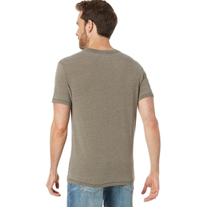 T-shirts personnalisés pour hommes à col en V, manches courtes, pull-over, respirants et confortables, service OEM en gros - Product Image 2