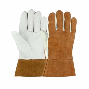 ถุงมือหนังวัวแท้คุณภาพสูง ทนทานต่อเปลวไฟ สำหรับงานเชื่อม งานดับเพลิง งานปิ้งย่าง - Product Image 3