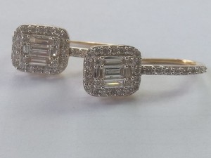 925 Sterling Silver Rhodium Plated Round Cut Natural <b>Diamond</b> Ladies Drop <b>Dangle</b> <b>Earrings</b> Womens 1.53 Ct Trendy Wedding Jewelry - Product Image 5