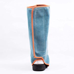 Welding <b>Work</b> Wear Feet Protection Welding Shoe Covers Machine Stitched Durable Construction Strap On Closure <b>Boots</b> Cover - Product Image 4