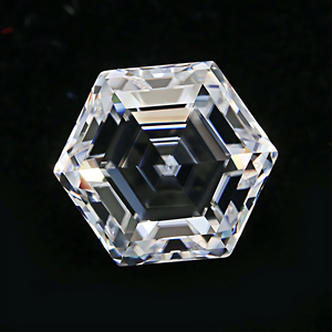 Diamant de laboratoire synthétique hexagonal 6.90-7.70mm 1.10-1.70ct F VVS RCK Global Stellar, CVD, de forme géométrique surdimensionnée, pour bagues de luxe - Product Image 2