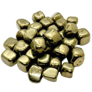 Pierre d'agate roulée en pyrite dorée, pierres précieuses naturelles en gros, cristaux d'agate de Amayra Crystals Exports India - Product Image 1