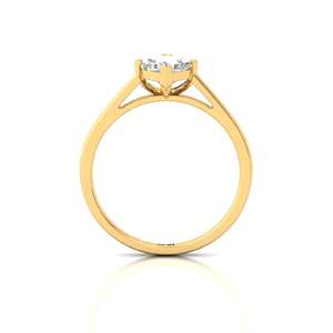Anillo de Diamante Cultivado en Laboratorio con Corte Princesa Atemporal en Oro con Acabado Chapado en Oro de 10K, Estilo Lujoso para Mujer - Product Image 2