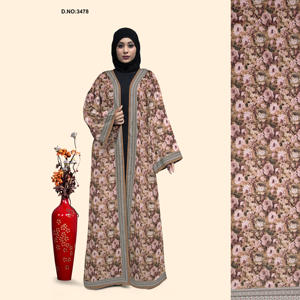ชุดอาบายะแบบยาวทันสมัยสำหรับผู้หญิง ผลิตในอินเดีย ดีไซน์เปิดด้านหน้า สไตล์ลำลอง เรียบร้อย พร้อมจำหน่ายในราคาส่งออก - Product Image 2