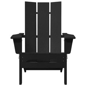 Meubles de jardin noirs en 2 pièces, chaises en plastique 74,5 x 80,5 x 90 cm - Product Image 5