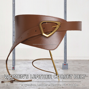 Cinturones anchos de cuero genuino para mujer, de piel de vaca, con hebilla cuadrada de aleación vintage, ecológicos, casuales, de color liso y personalizables. - Product Image 2