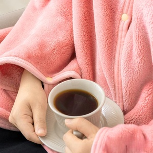 Soft Plush Throw <b>Blanket</b> With Pillow Foldable Rectangular Gray Winter Home Use Machine Wash Knitted Simple Style - Product Image 5