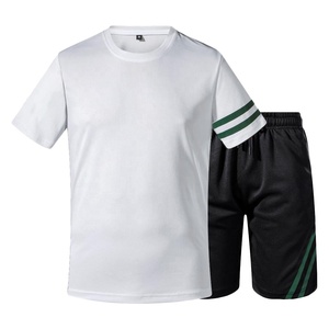 Conjunto de ropa de manga corta atlética personalizada para hombre, camisetas de fútbol, uniforme de entrenamiento de equipo deportivo, conjunto de 2 piezas OEM - Product Image 1