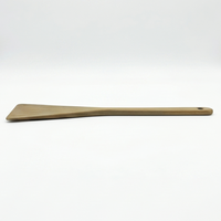 Spatule de cuisine artisanale en bois de teck naturel de haute qualité à 100 %, à long manche, écologique, compatible lave-vaisselle, antiadhésive pour la cuisson à la wok
