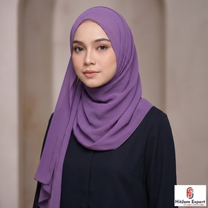 <b>Red</b> Chiffon Square Hijab <b>Scarf</b> Solid Color Casual Spring Summer Wear Skin-Friendly Head Wrap - Product Image 6