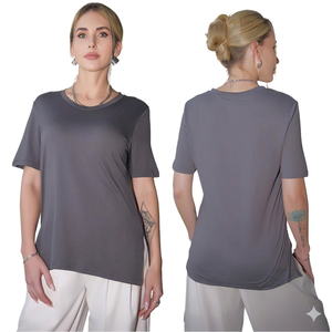 Dynamic Women Tshirt Eco-Friendly Breath Fit Soft Plus Size Texture <b>Light</b> <b>Motion</b> Quick Dry Sleek Pattern Clean Line Modern Feel - Product Image 1