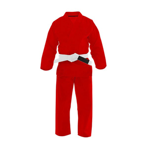 Professional Grade Martial Arts Karate Uniform Featuring Durable Cotton Blend Fabric Comfortable Fit Desigm and Stylish Red Belt - Product Image 1