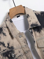 Veste en jean vintage unisexe, col rabattu, boutons sur le devant, manteau décontracté à manches longues, 100% coton, écologique