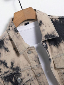 Veste en jean vintage unisexe, col rabattu, boutons sur le devant, manteau décontracté à manches longues, 100% coton, écologique - Product Image 6
