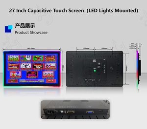 Moniteur tactile capacitif POG de 27 pouces avec éclairage LED, écran Full HD 1920×1080 - Product Image 1