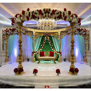 Mandap Floral para Bodas del Sur de la India, Mandap de Fibra Maharani de Lujo para Ceremonias Indias, Mandap Avni Portátil - Product Image 1