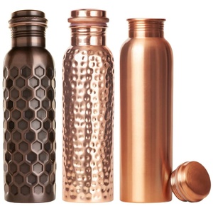Classic Hammered Texture Pure Copper <b>Water</b> <b>Bottle</b> – Travel-Friendly Design - Product Image 6