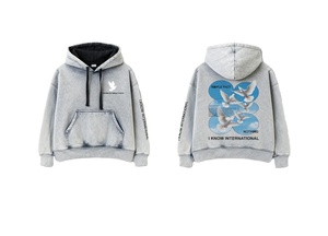 Sudadera con Capucha Personalizada con Estampado Gráfico, Sudadera Holgada de Estilo Urbano con Estampado Gráfico, Sudadera Informal Unisex de Algodón y Felpa - Product Image 6