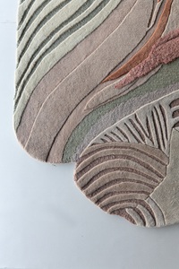 Alfombra Moderna de Lana de Nueva Zelanda, Tejida a Mano, de Pelo Largo - Product Image 3