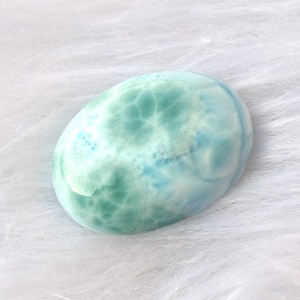 Lot en gros de pierres précieuses naturelles Larimar bleu ovale 5x7mm, cabochon à dos plat, calibrées, qualité AAA++ pour la fabrication de bijoux - Product Image 3