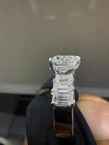 Bague en moissanite taille cœur VVS en argent 925, sertie à la main, pour femme, bague de fiançailles - Product Image 2