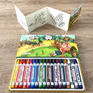 Coffret de crayons de cire à dessin avec logo personnalisé, différentes couleurs, très vendu, éducatif - Product Image 1
