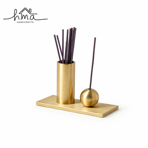 Long Brass Incense Holder Channel Tray with Curved End <b>Stick</b> Stand Minimalist Ash Catcher Modern Home Fragrance Meditation Decor - Product Image 4