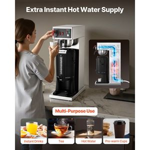 Cafetière électrique à filtre commerciale, capacité 16-17 tasses, en acier inoxydable, carafe thermique 2,5 L, fonction maintien au chaud 4 heures - Product Image 4