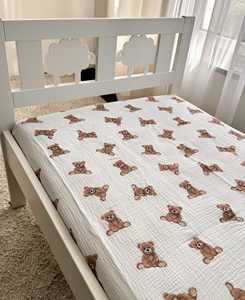 Sábana de Cuna para Bebé Tejida a Mano, 100% Algodón, Certificada GOTS, Suave y Transpirable, para Recién Nacidos, Decoración Perfecta para la Habitación del Bebé - Product Image 3